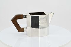 Wohl Belgien - Fuenfteiliges Art Deco Kaffee- und Teeservice mit facettiertem Korpus, 73549-19, Van Ham Kunstauktionen