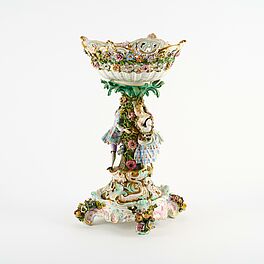 Meissen - Große Aufsatzschale mit tanzendem Paar auf Sockel, 80908-1, Van Ham Kunstauktionen