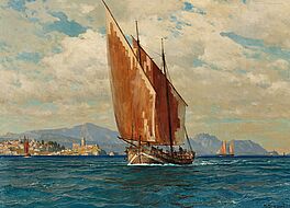 Michael Zeno Diemer - Segler auf dem Gardasee vor Malcesine, 81691-1, Van Ham Kunstauktionen