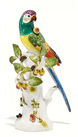 Meissen - Papagei auf Baumstamm, 57059-32, Van Ham Kunstauktionen