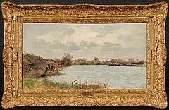 Pierre-Emmanuel Damoye - Vorfruehling an einem Flusslauf in Frankreich, 81233-13, Van Ham Kunstauktionen