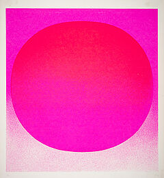 Rupprecht Geiger - Rot-orange auf leuchtrot kalt mit Spritzer auf weiss, 77545-11, Van Ham Kunstauktionen