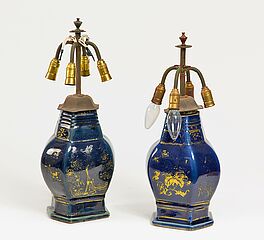 Paar sechseckige Vasen mit Vogeldekor, 65507-9, Van Ham Kunstauktionen