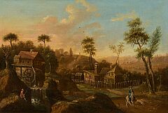 Willem van Bemmel - Landschaft mit Wassermuehle und Reiter, 73593-27, Van Ham Kunstauktionen