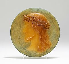 Amalric Walter - Grosse Plakette mit Christus im Profil, 68007-8, Van Ham Kunstauktionen