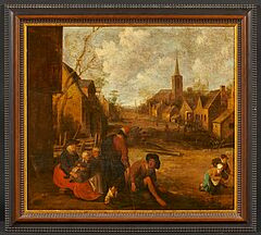 Cornelis Droochsloot - Hollaendisches Dorf, 76233-2, Van Ham Kunstauktionen