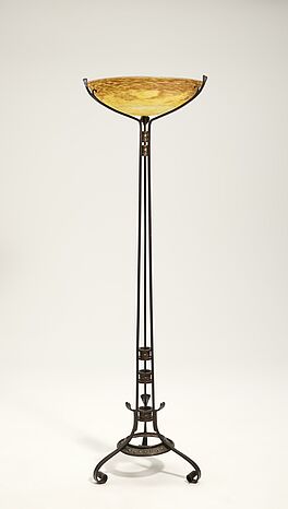 Große Stehleuchte mit schalenförmigem Glasschirm, 79277-3, Van Ham Kunstauktionen