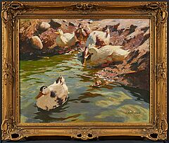 Alexander Max Koester - Enten am Ufer, 75782-2, Van Ham Kunstauktionen