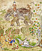 Bedeutende Malerei mit der Geschichte von Laila und Madschnun mit Komposit-Elefant, 65647-2, Van Ham Kunstauktionen