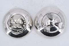 Georg Jensen - Zuckerdose Milchkaennchen amp Sahnekaennchen Blossom, 70507-7, Van Ham Kunstauktionen