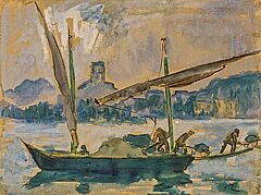 Hermann Max Pechstein - Lastenbarge auf Genfer See, 69928-1, Van Ham Kunstauktionen
