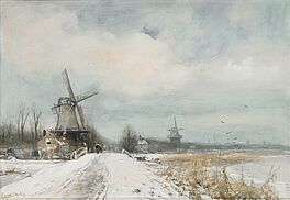 Louis Apol - Hollaendische Winterlandschaft mit Windmuehlen, 55579-3, Van Ham Kunstauktionen