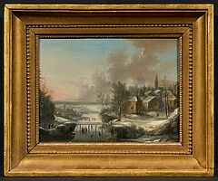Johann Christian Vollerdt - Winterlandschaft mit Personen auf einem zugefrorenem See, 75273-2, Van Ham Kunstauktionen
