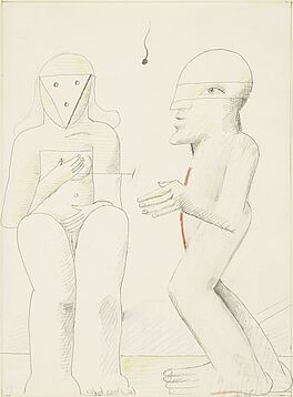 Horst Antes - Ohne Titel Mann und Frau, 63205-6, Van Ham Kunstauktionen