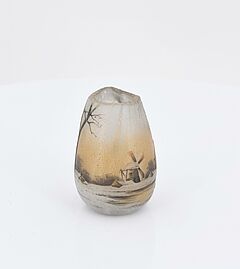 Daum Freres - Miniaturvase mit Winterlandschaft, 73549-13, Van Ham Kunstauktionen