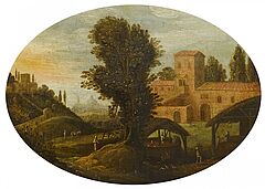 Flaemische Schule - Zwei Gemaelde aus einer Jahreszeitenfolge, 63195-1, Van Ham Kunstauktionen