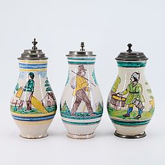 Gruppe von drei Birnkrügen, 81740-12, Van Ham Kunstauktionen