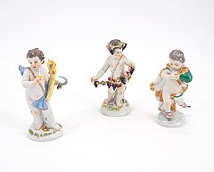Meissen - Drei Amoretten als Allegorien der Jahreszeiten Sommer Herbst und Winter, 76933-13, Van Ham Kunstauktionen
