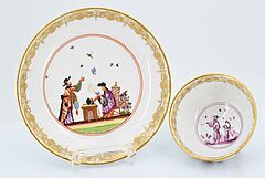 Meissen - Koppchen und Unterteller mit Chinoiserien, 73258-6, Van Ham Kunstauktionen