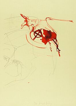 Joseph Beuys - oT Blutender Hirsch auf Schaedel, 58062-15, Van Ham Kunstauktionen