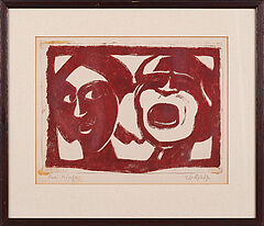 Christian Rohlfs - Groteske Koepfe Ruhe und Leidenschaft gross, 75500-13, Van Ham Kunstauktionen