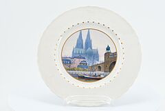 KPM und Meissen - Zwei Teller mit Ansichten vom Koelner Dom, 75074-13, Van Ham Kunstauktionen