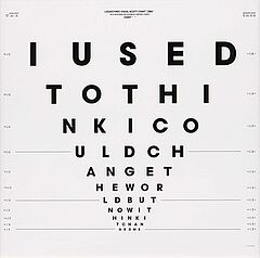 John Isaacs - I used to think I could change the world but now I think it changed me Eye Chart, 68003-811, Van Ham Kunstauktionen