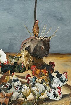 Karin Kneffel - Huehnerhof, 81774-2, Van Ham Kunstauktionen