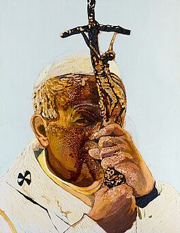 Cornelia Schleime - Ohne Titel Papst Johannes Paul, 300000-104, Van Ham Kunstauktionen