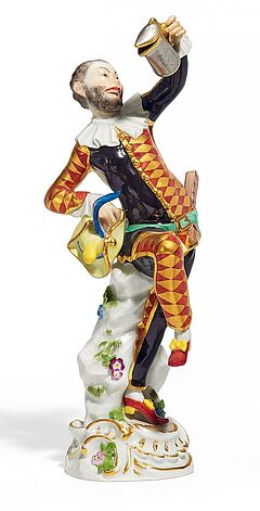 Meissen - Harlekin mit Zinnkanne aus der Commedia dellArte, 59764-4, Van Ham Kunstauktionen