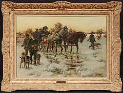 Jaroslav Fr Julius Vesin - Aufbruch zur Jagd, 81679-1, Van Ham Kunstauktionen