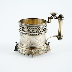 St Petersburg - Teeglashalter mit ornamental durchbrochenem Stand, 80769-18, Van Ham Kunstauktionen