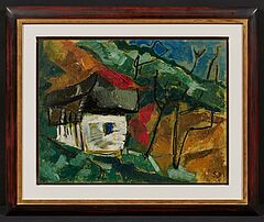 Werner Scholz - Landschaft mit rotem Haus, 77260-33, Van Ham Kunstauktionen