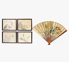 Faecher und vier Miniaturbilder, 65681-14, Van Ham Kunstauktionen