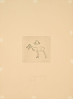 Joseph Beuys - Hirsch und Hut Aus Suite Zirkulationszeit, 78036-21, Van Ham Kunstauktionen