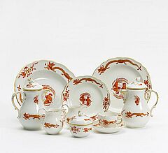 Meissen - Restservice Roter Drache, 54904-10, Van Ham Kunstauktionen