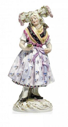 Meissen - Lausitzer Wendin in Sonntagstracht, 56476-5, Van Ham Kunstauktionen