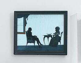 South Germany possibly Franken - Hinterglasgemaelde mit Frau von Spangenberg und Herr von Wittken als Schattenrisse, 80922-9, Van Ham Kunstauktionen