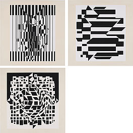 Victor Vasarely - Konvolut von 3 Serigrafien, 73023-10, Van Ham Kunstauktionen