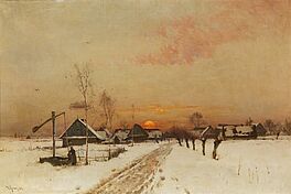 Winterlandschaft bei Sonnenuntergang, 82027-1, Van Ham Kunstauktionen