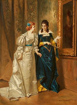 Wladyslaw Bakalowicz - Zwei elegante Damen im Museum vor einem Gemaelde, 70151-1, Van Ham Kunstauktionen