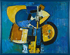 Carl Walter Liner - Composition blaugelb, 80374-322, Van Ham Kunstauktionen