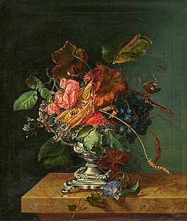 Amalie Kaercher - Fruechte und Blumen in einer Silberschale, 82028-1, Van Ham Kunstauktionen