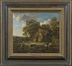 Jan Wynants - Kate in waldiger Landschaft mit Figurenstaffage, 68416-40, Van Ham Kunstauktionen