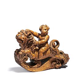 Sueddeutsch - Kleiner Putto auf Loewe reitend, 73793-5, Van Ham Kunstauktionen