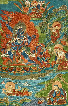 Thangka des Padmasambhava in seiner Form als Sengge Dradog, 66055-5, Van Ham Kunstauktionen