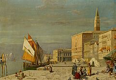 Carl Wuttke - Vor dem Dogenpalast in Venedig, 65802-1, Van Ham Kunstauktionen