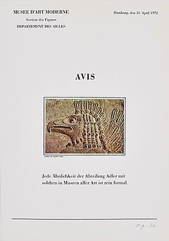 Marcel Broodthaers - Six lettres ouvertes Avis, 69735-55, Van Ham Kunstauktionen