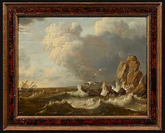Niederlaendische Schule - Schiffbruch vor felsiger Kueste, 69966-1, Van Ham Kunstauktionen
