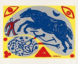AR Penck Ralf Winkler - Pferd mit Mongole, 56995-4, Van Ham Kunstauktionen